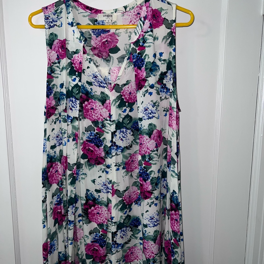 Floral V Neck Dress